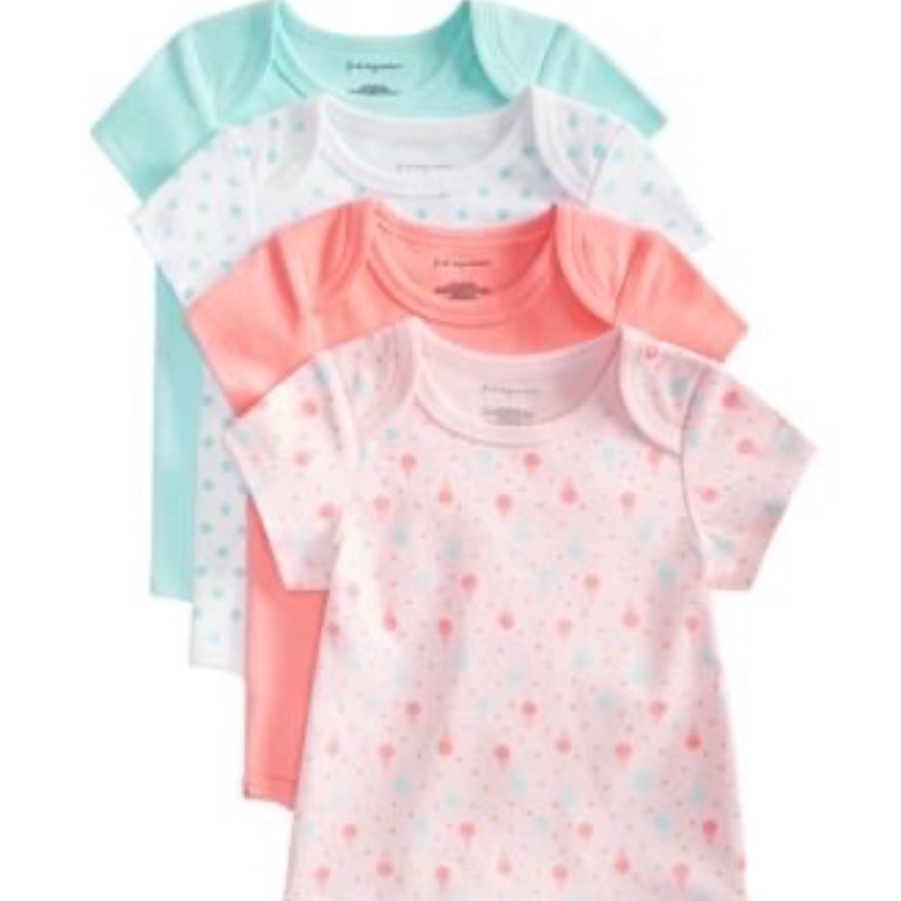 NWT Ice Cream Cotton Onesies - Set of 4, 12 months